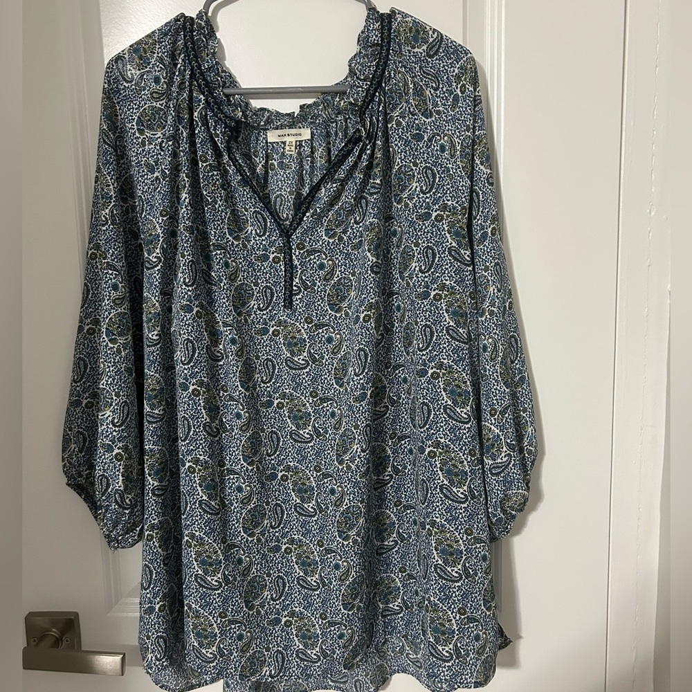 MAX STUDIO Cute Blouse Tunic 2X